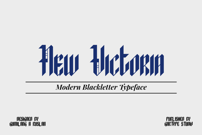 New Victoria Font poster