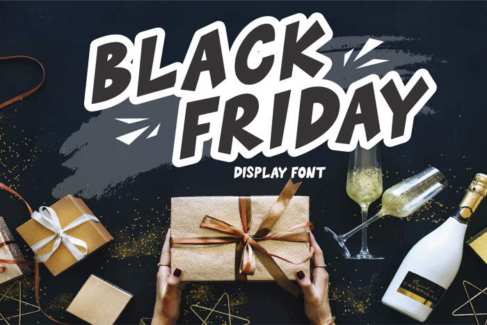 BLACK FRIDAY Font poster