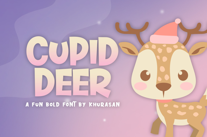 Cupid Deer Font poster
