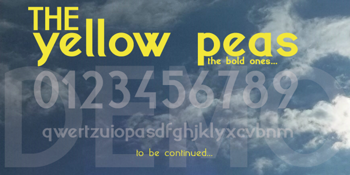yellow peas Font poster
