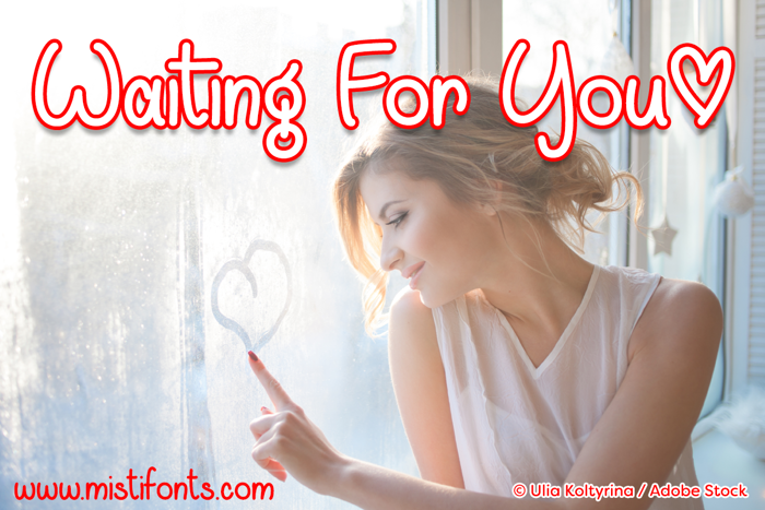 Waiting For You Font poster