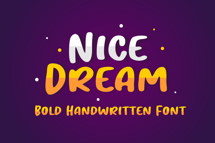 Nice Dream Font poster