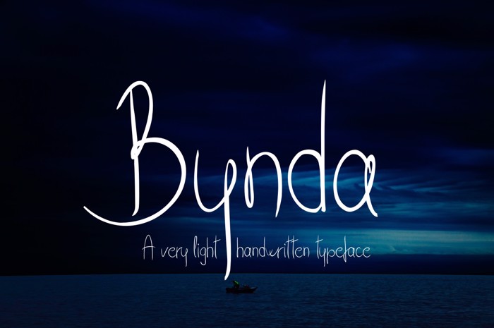 Bynda Font poster