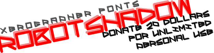 RobotShadow Font poster
