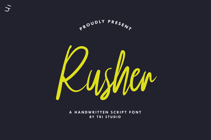 Rusher Font poster