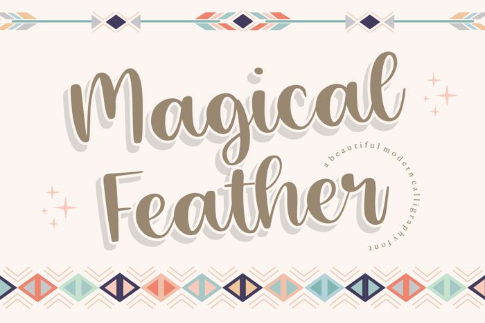 Magical Feather Font poster