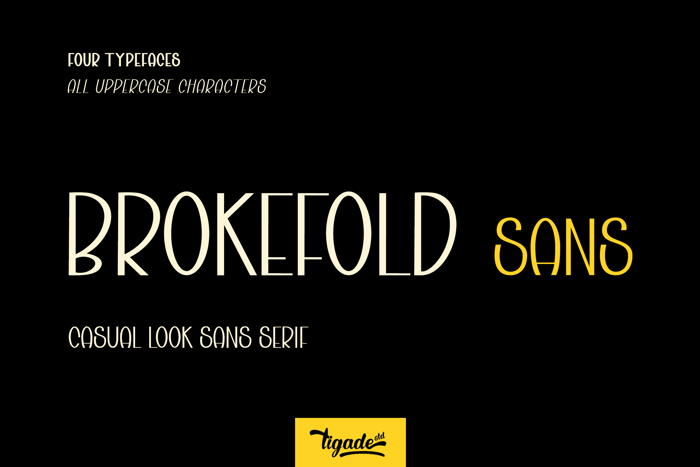 Brokefold Sans Font poster
