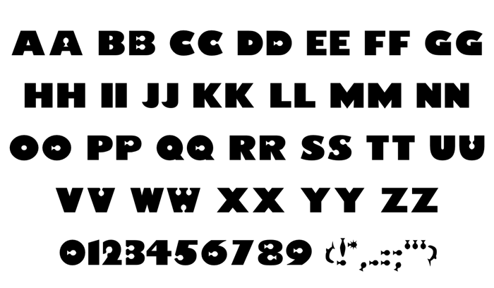 Findet Nemo Font poster