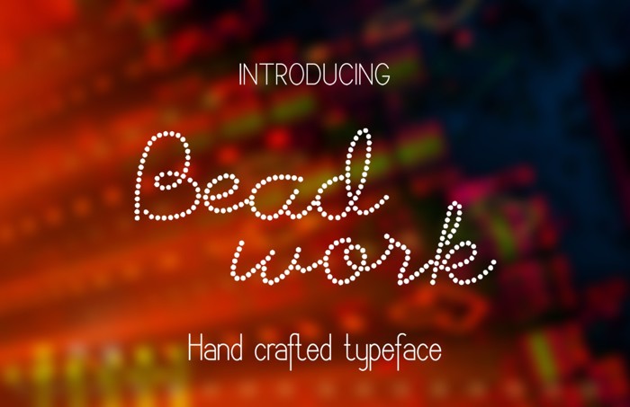 Beadwork Font poster