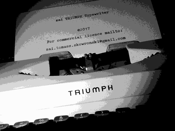 Triumph Typewriter Font poster
