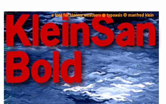 KleinsanBold Font poster