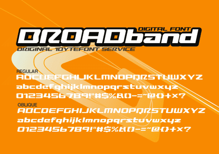 Broadband Font poster