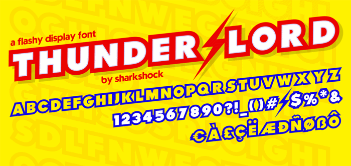 Thunder Lord Font poster