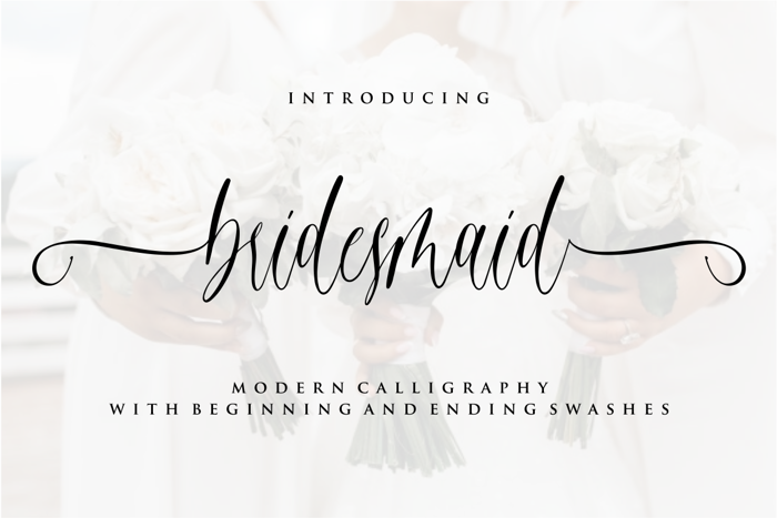 bridesmaid Font poster
