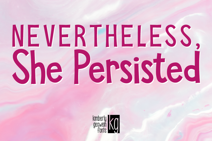 KG She Persisted poster
