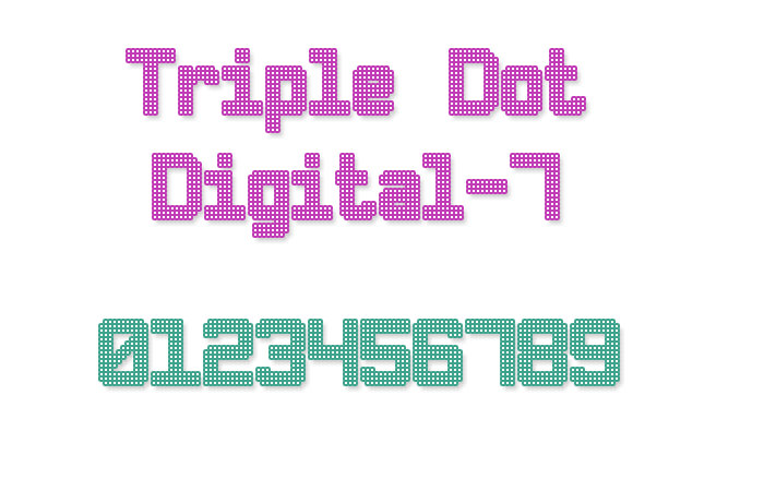 Triple Dot Digital-7 Font poster