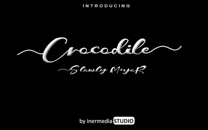 Crocodile Font poster