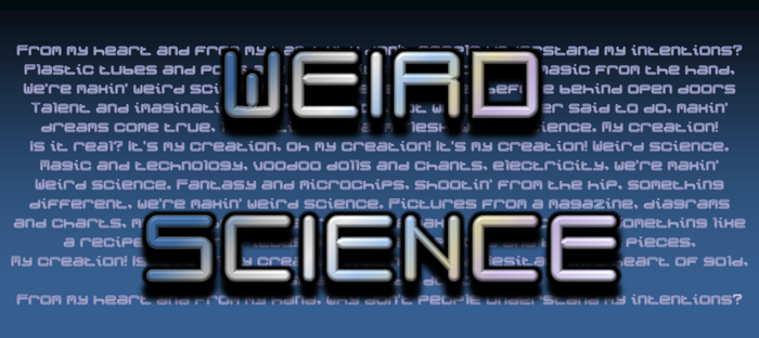 Weird Science NBP Font poster