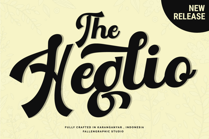 The Heglio Font poster