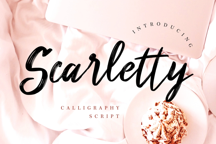 Scarletty Calligraphy Brush Font poster
