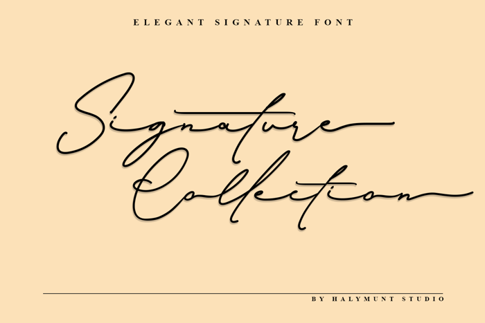 Signature Collection Font poster