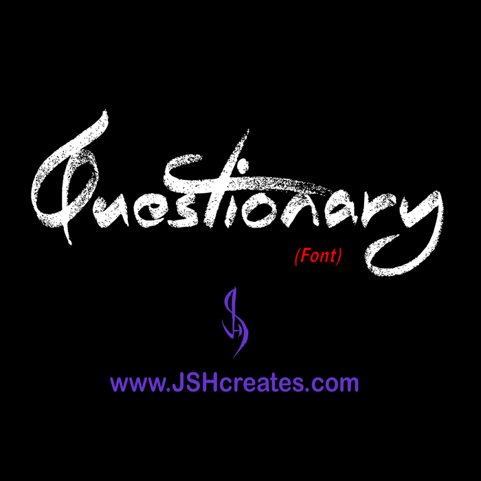 Questionary Font poster