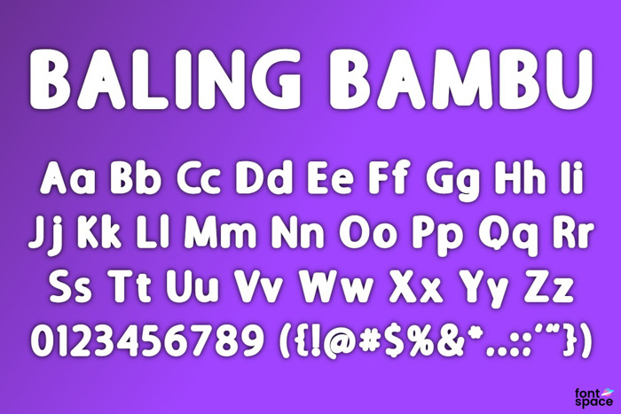 BALING BAMBU Font poster