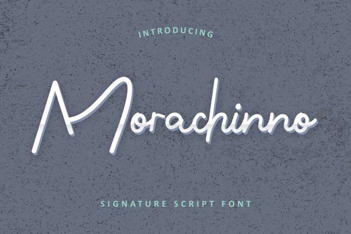 Morachinno Font poster