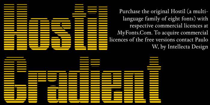 Hostil Gradient Font poster