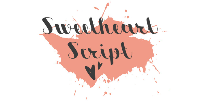 Sweetheart Script Font poster