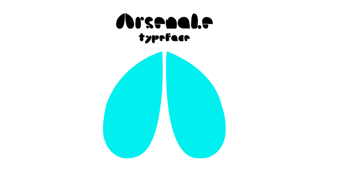 Arsenale Blue Font poster