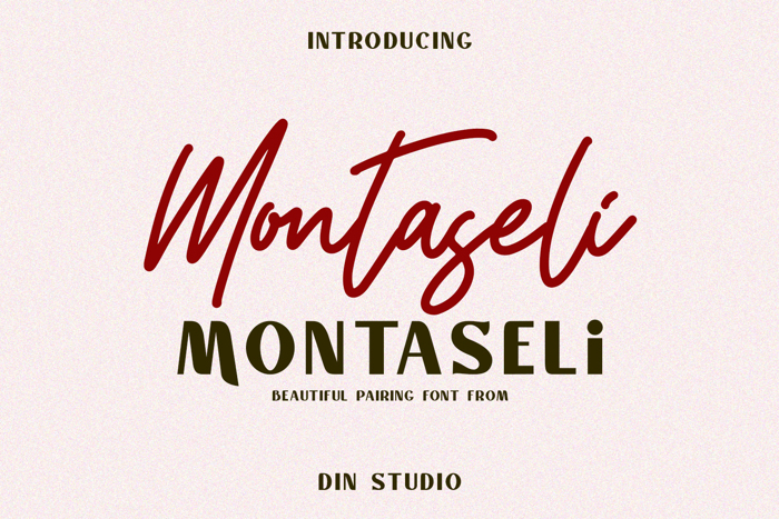 Montaseli Script Font poster