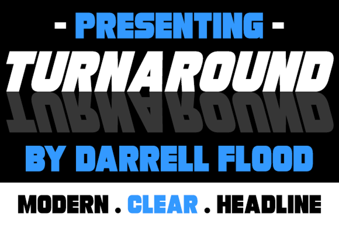 Turnaround Font poster