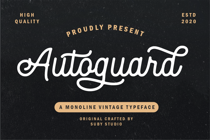 Autoguard Font poster