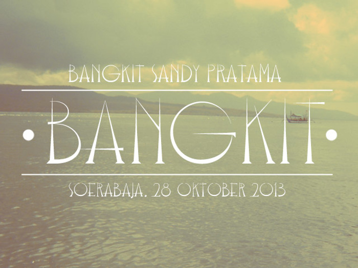 Bangkit Font poster