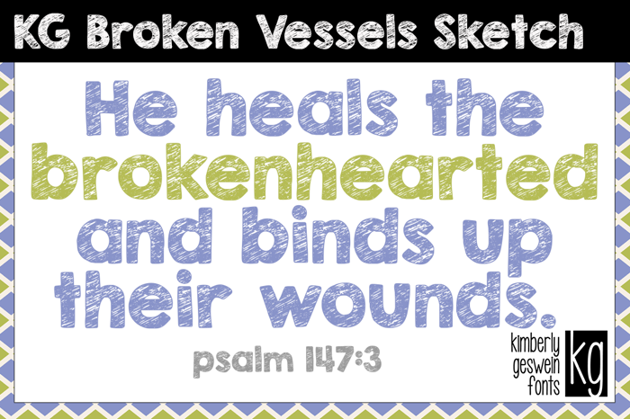 KG Broken Vessels Sketch Font poster