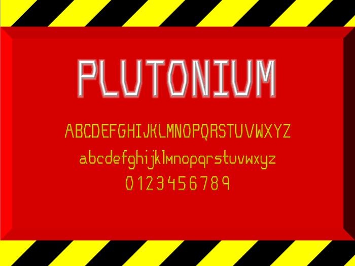 Plutonium NBP Font poster