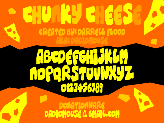 Chunky Cheese Font poster