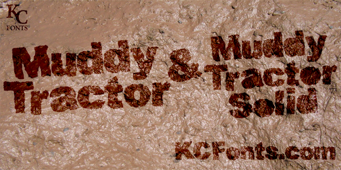 Muddy Tractor Font poster