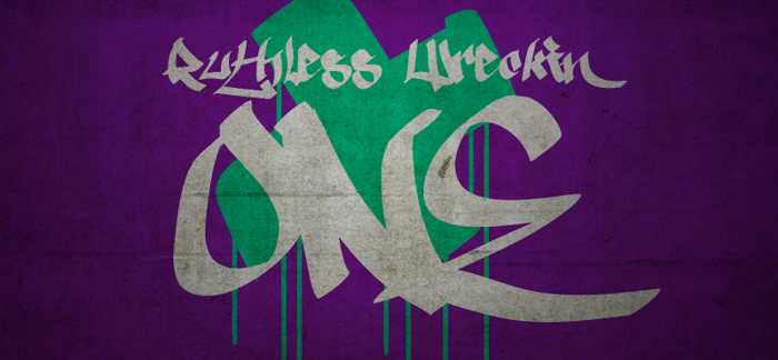 Ruthless Wreckin ONE Font poster