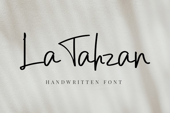 La Tahzan Font poster