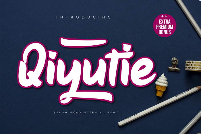 Qiyutie Font poster