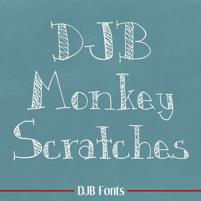 DJB Monkey Scratches Font poster