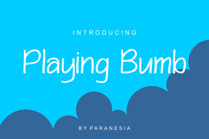 Playing Bumb Font poster
