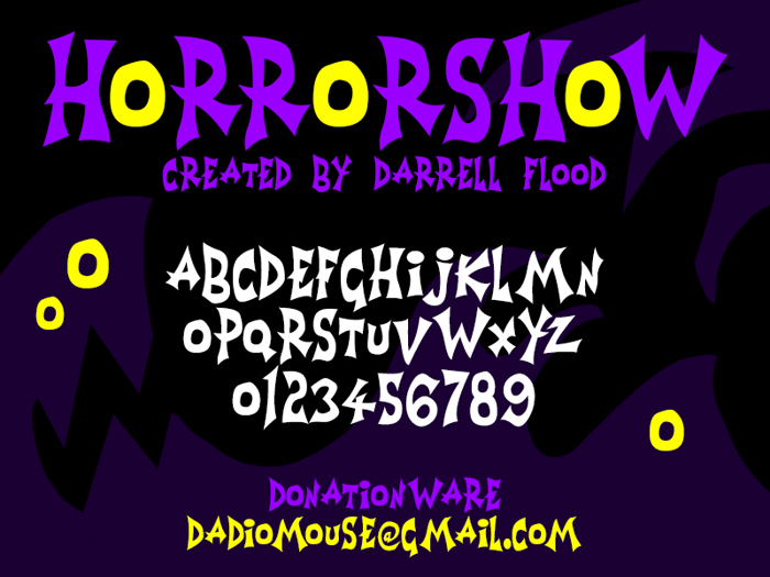 Horrorshow Font poster