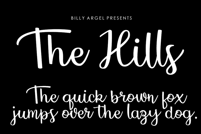 The Hills Font poster