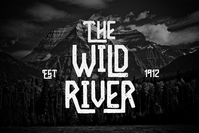 Wild River Font poster