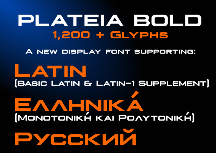 Plateia Font poster