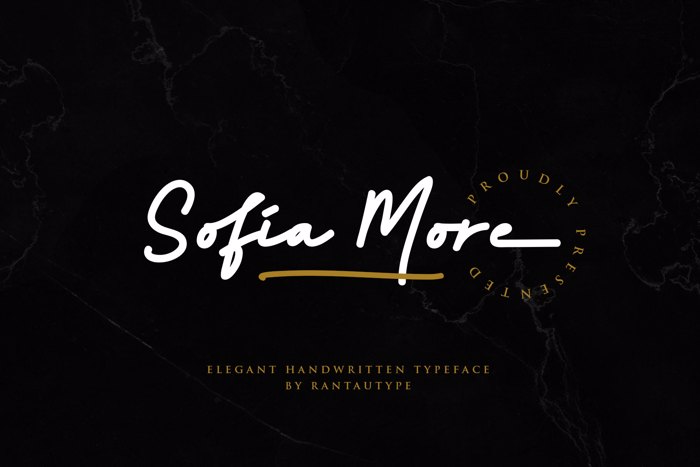 Sofia More Font poster