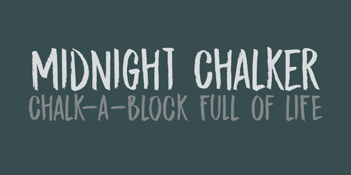 DK Midnight Chalker Font poster